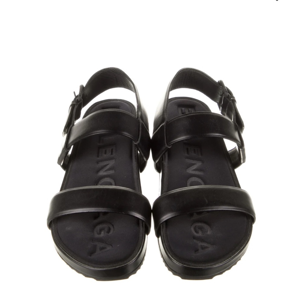 Balenciaga Black Leather Slingback Sandal US size 9.5